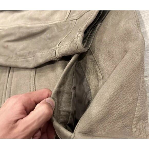 Robert Comstock Expedition Flannel Lined Leather Jacket Mens Large Eddie Bauer - Picture 12 of 16